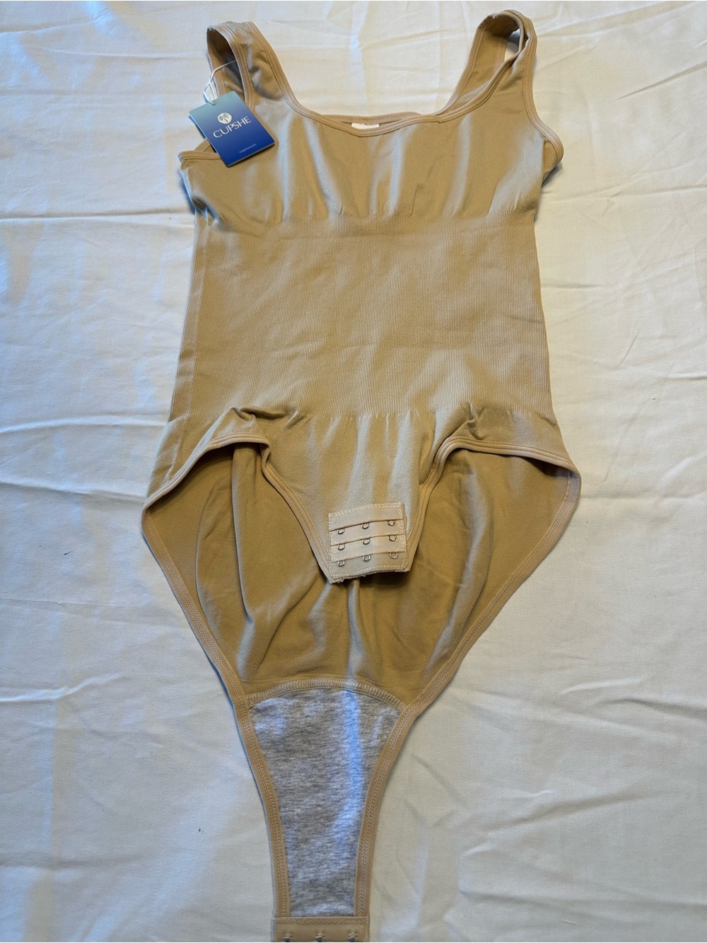 Cupshe One-Piece Shapewear Bodysuit in Beige
